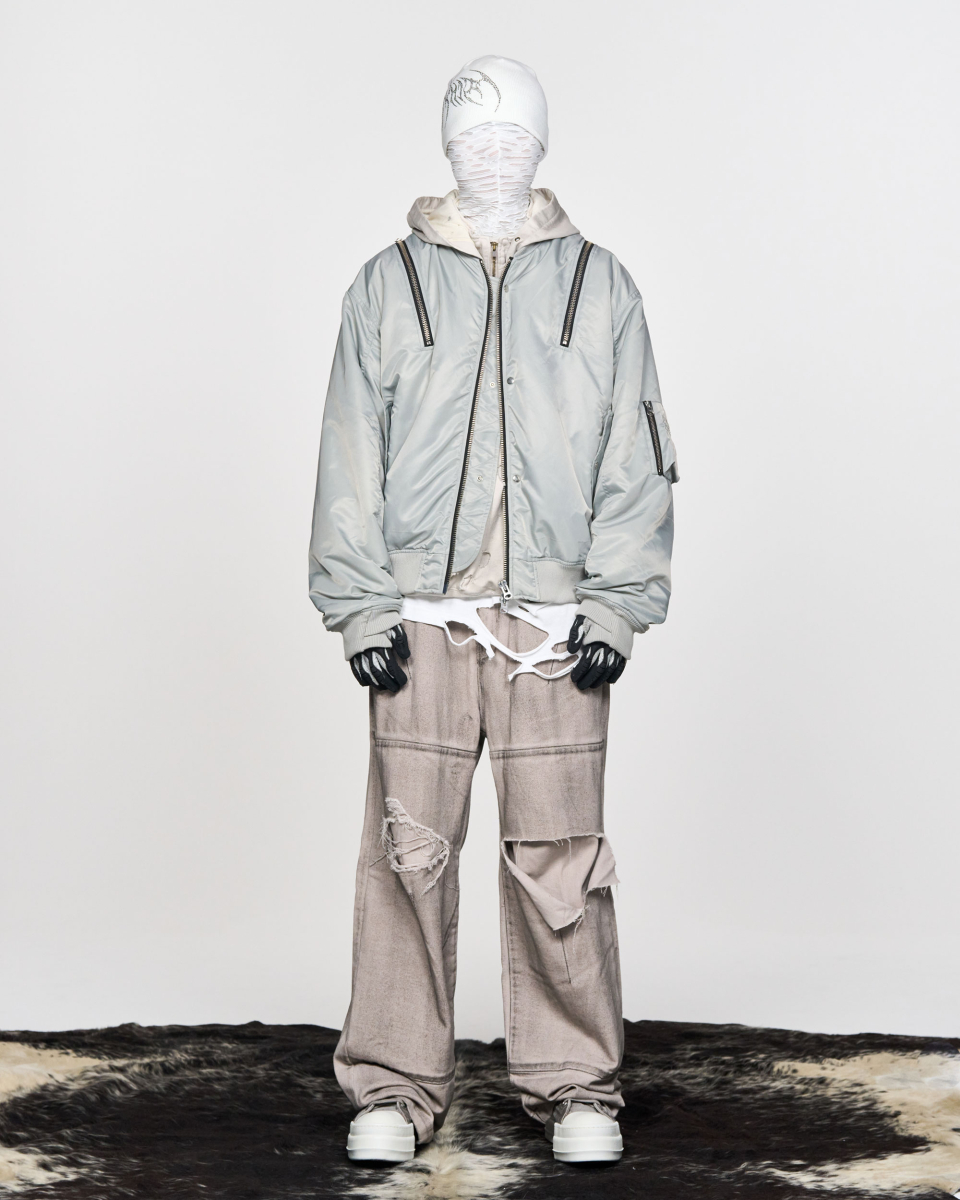 パンツ SCHISM INDUCING MUSINSA公式 | SCHISM INDUCING RIPPED BIKER PANTS MUD