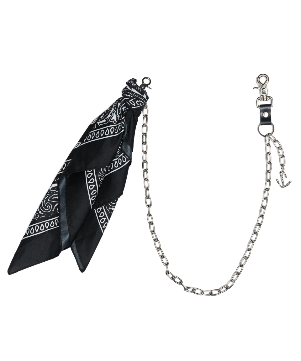 ◆SCHISM INDUCING◆ FR BANDANA TOPBLACK QB5TS07BK 스키즘 인듀싱(SCHISM INDUCING) BANDANA CHAIN BLACK - 사이즈