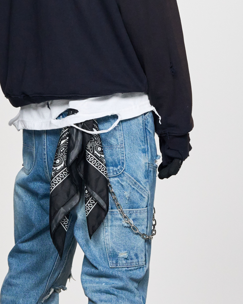 ◆SCHISM INDUCING◆ FR BANDANA TOPBLACK QB5TS07BK MUSINSA | SCHISM INDUCING BANDANA HAT, BLACK