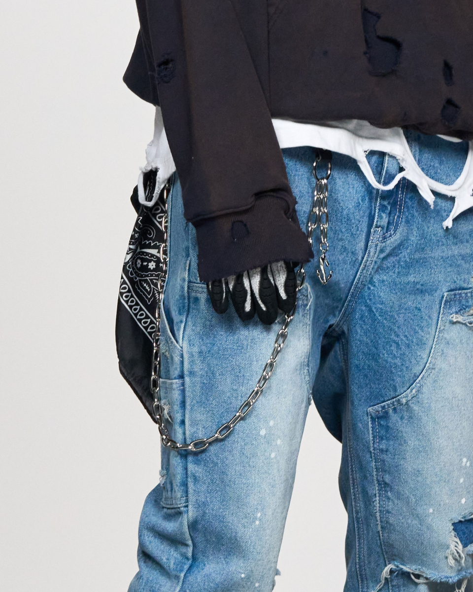 MUSINSA | SCHISM INDUCING BANDANA CHAIN BLACK