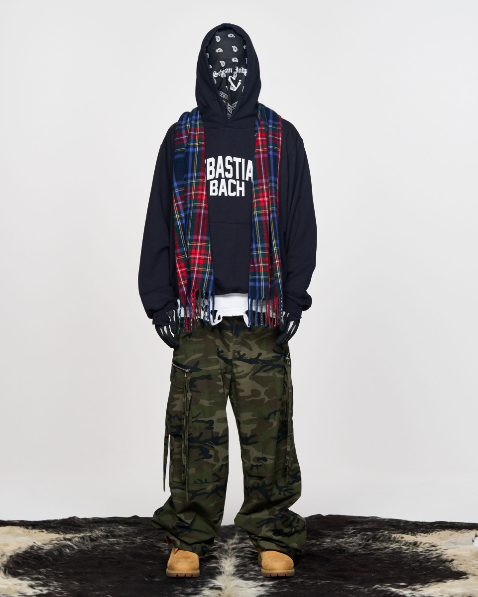 MUSINSA | SCHISM INDUCING MUFFLER HOODIE NAVY