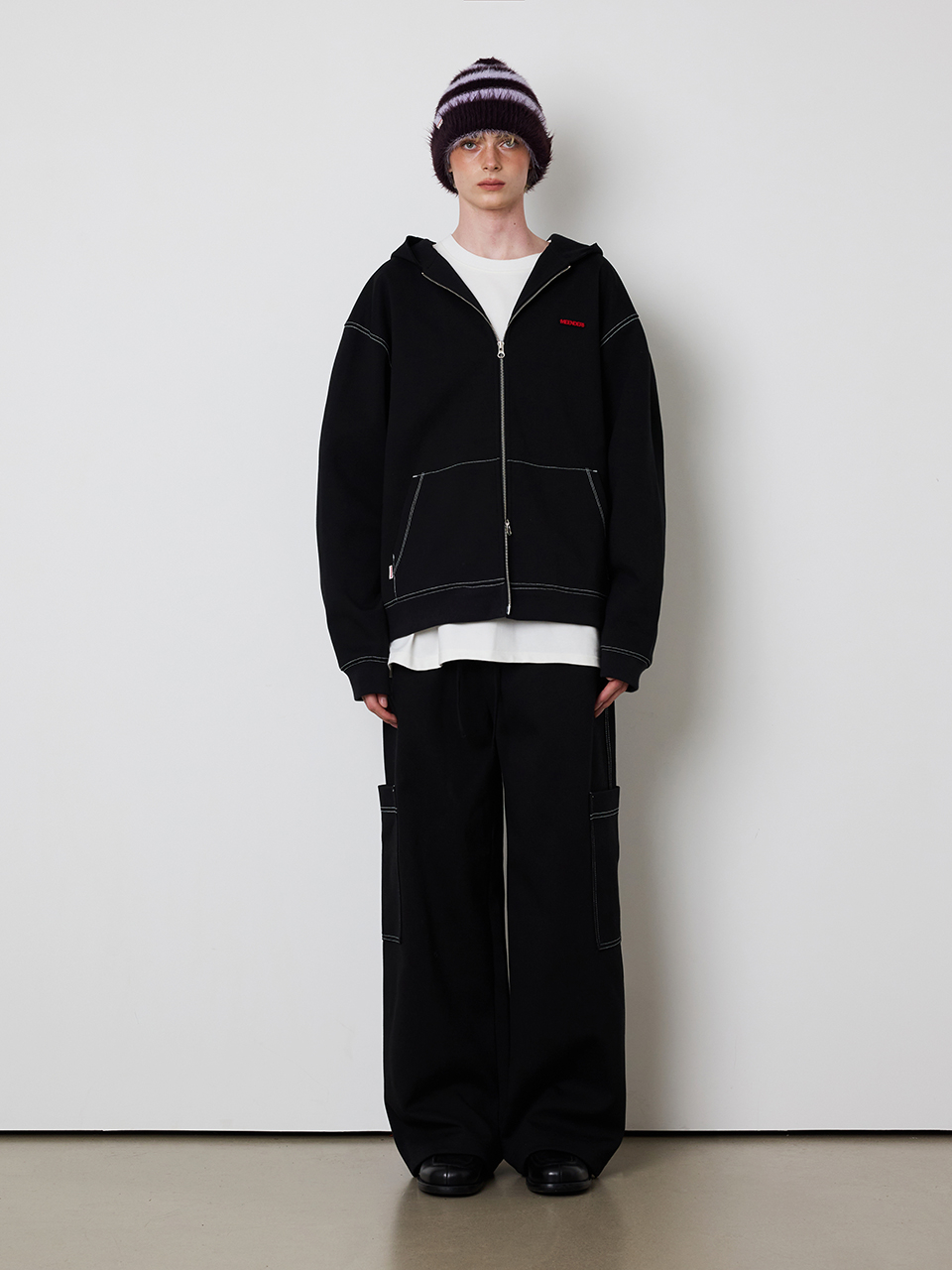 MUSINSA | MEENDERI [UNISEX]BIG POCKET JOGGER PANTS - BLACK