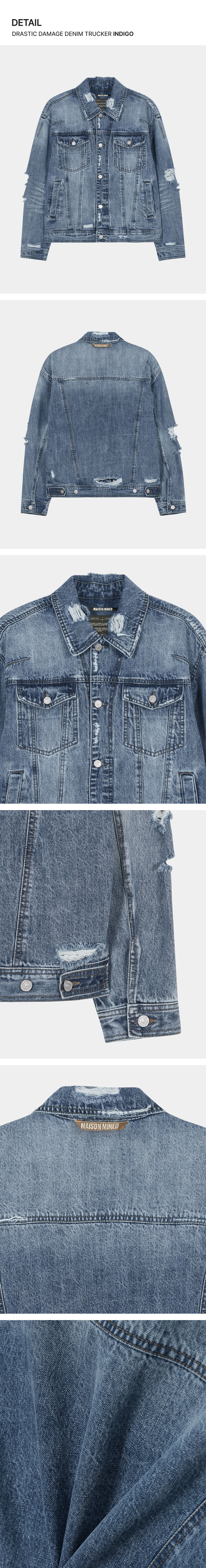 【MAISON MINED】24FW★ DRASTIC DAMAGE DENIM TRUCKER MAISON MINED】24FW☆ DRASTIC DAMAGE DENIM TRUCKER (MAISON