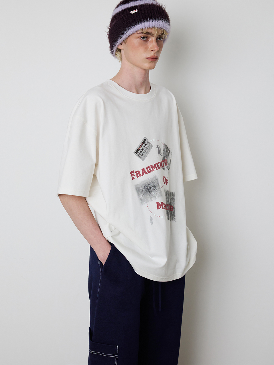 ★MEENDERI★[UNISEX] FRAGMENTS PRINT T-SHIRT - WHITE★正規品 MUSINSA公式 | MEENDERI [UNISEX] FRAGMENTS PRINT T-SHIRT - WHITE