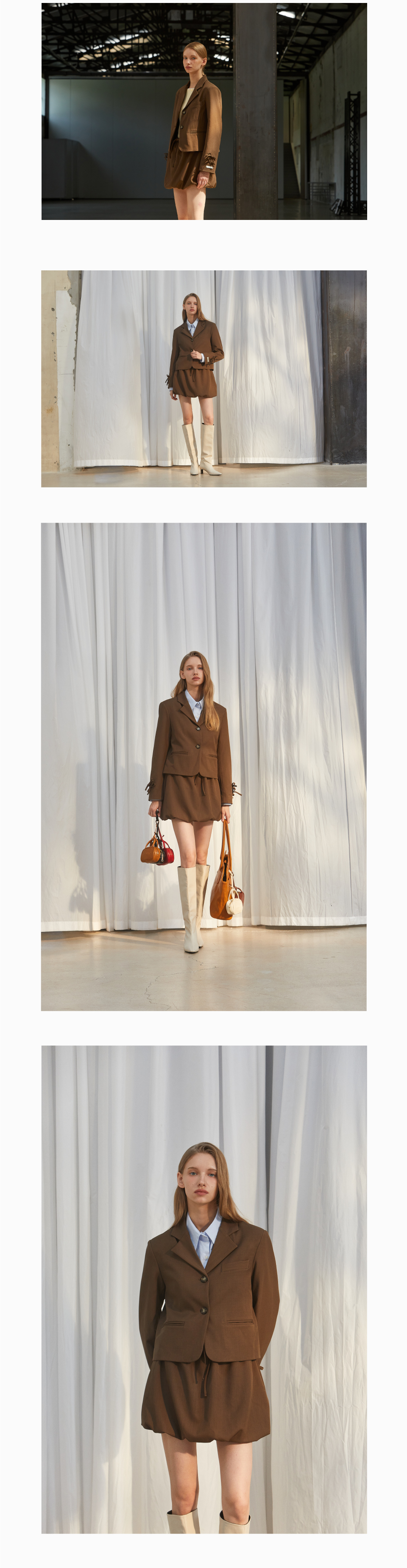 MUSINSA | ANOETIC RIBBON POINT SHORT JACKET_BROWN