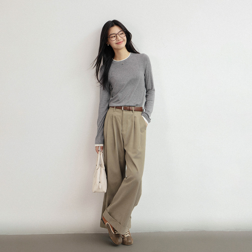 LS_Wide leg loose slacks_3color
