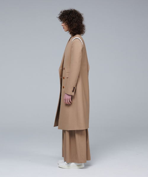Signature collarless button jacket