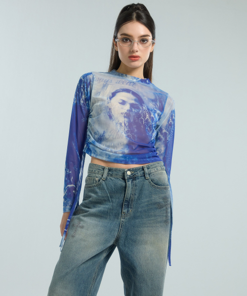 Girls Face футболка (Blue)