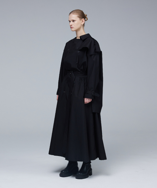 Signature double button trench coat