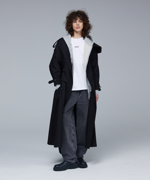 Signature double button trench coat