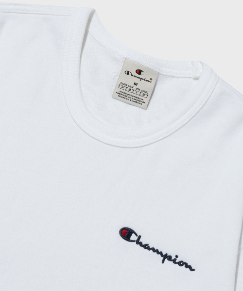Small Script Logo крунек свитшот White