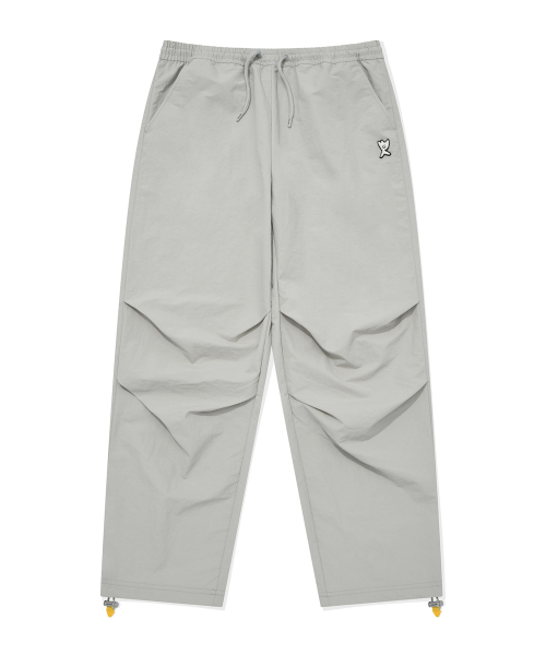 Нейлоновые брюки-парашюты light grey