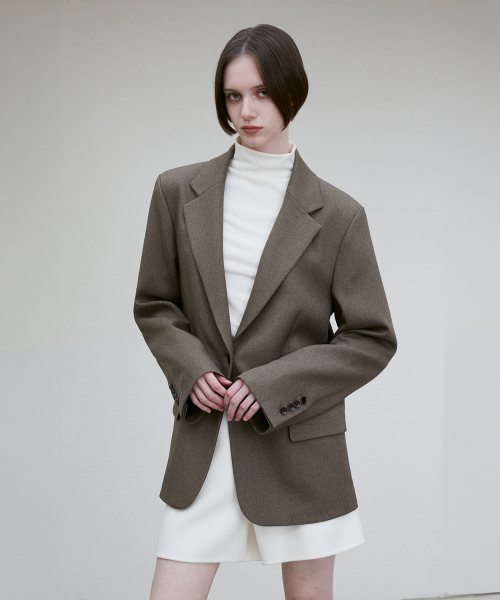 SINGLE BUTTON BLAZER JACKET