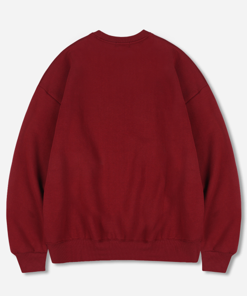 Оверсайз свитшот с лого Supernova Burgundy (с начесом / без)