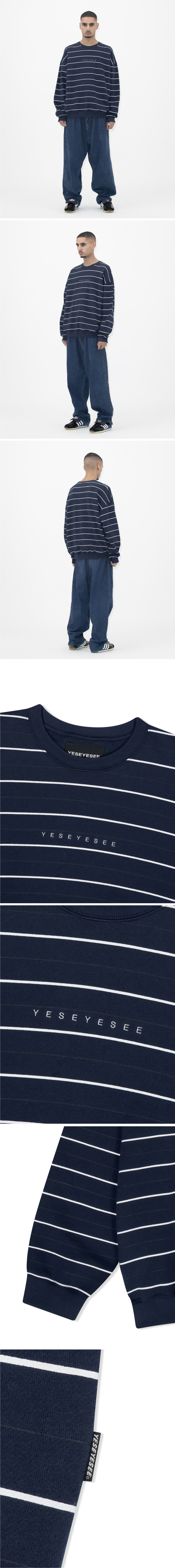 さらに100円引き◆YESEYESEE◆Y.E.S Stripe Half Zip YESEYESEE]☆ Y.E.S Stripe Half Zip