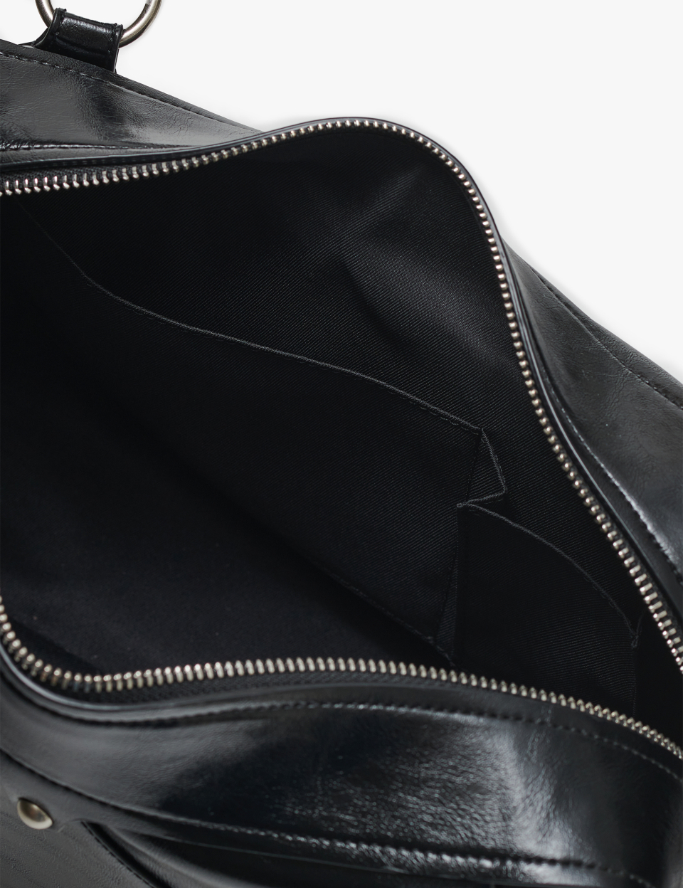 MUSINSA | SUNBURN PROJECT Faux Leather M.O.S Bag, BLACK