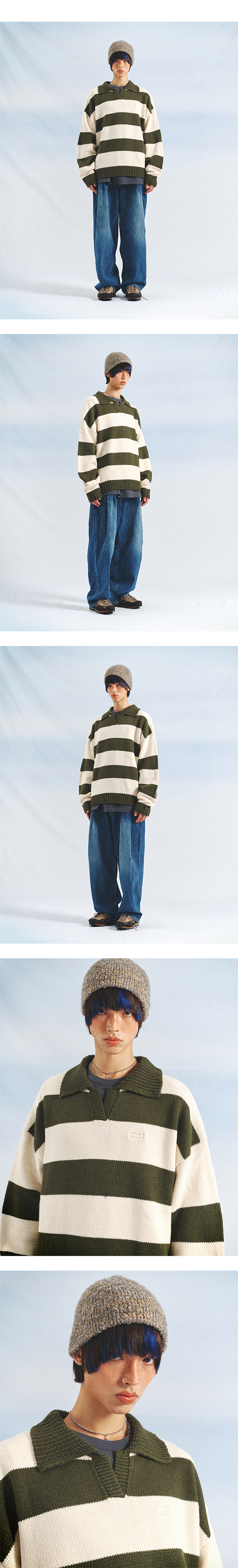 ★MAINBOOTH★Traveler Oversized Sweater(KHAKI)★正規品/人気 MUSINSA | MAINBOOTH Traveler Oversized Sweater(KHAKI)