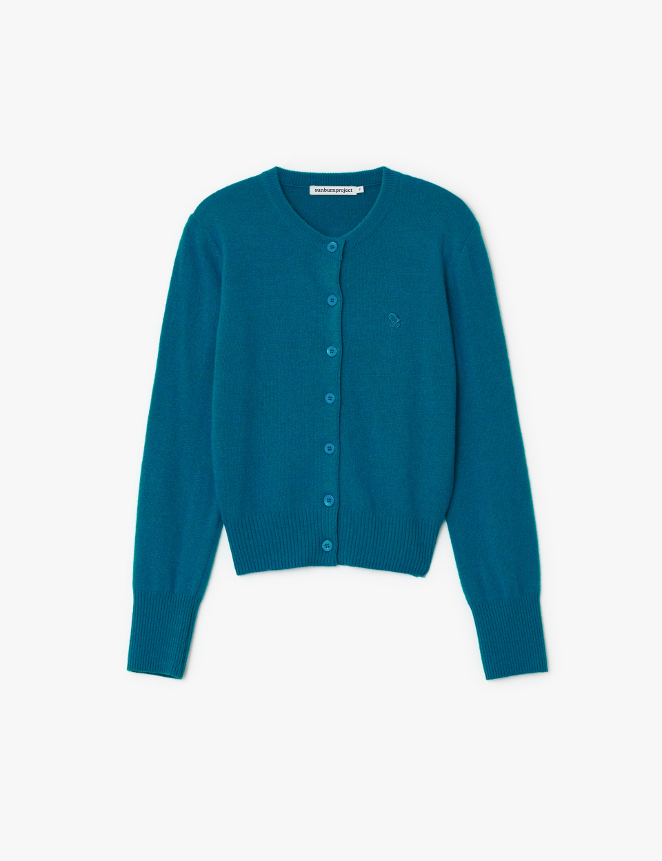 ★sunburnproject★ Cashmere Basic Round Cardigan BLUE SBBOCD Cashmere Basic Round Cardigan (BLUE) - sunburnproject