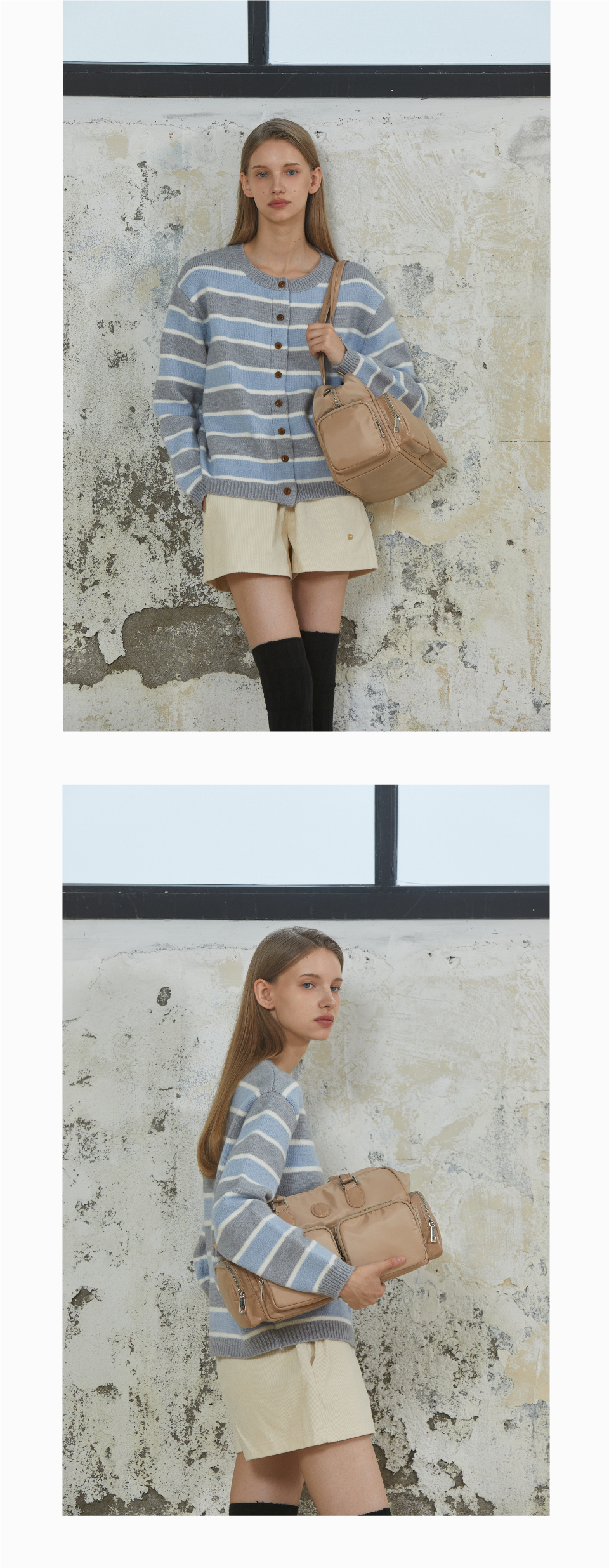 MUSINSA | ANOETIC NYLON OUTPOCKET SHOULDER BAG_DARK BEIGE