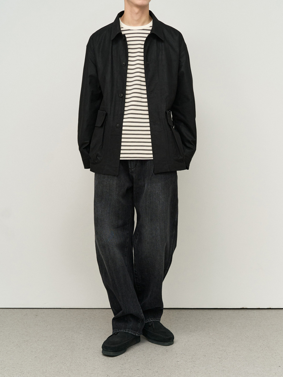 MUSINSA | ROUGH SIDE Chaser Jacket Ash Black