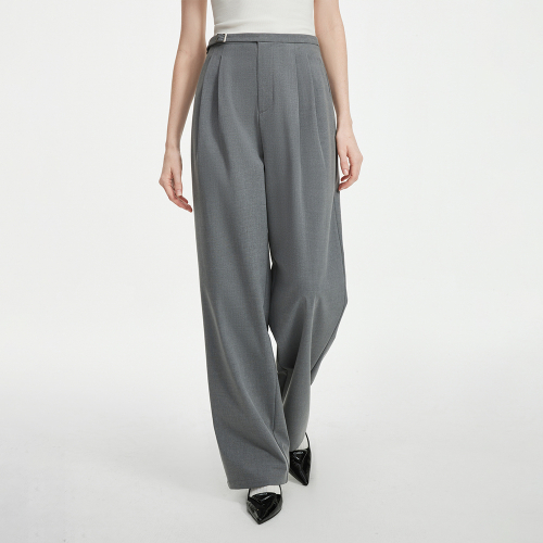 WD_Single buckle two-tuck pants_2color