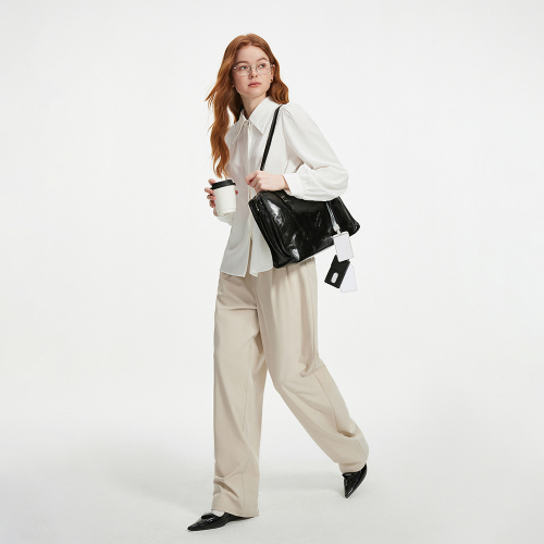 WD_Single buckle two-tuck pants_2color