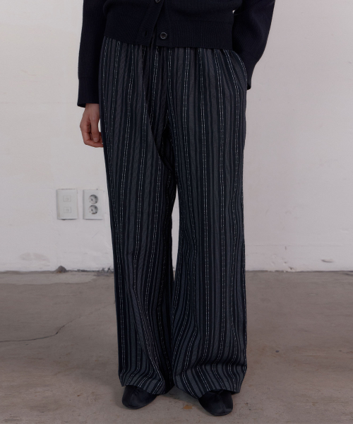Stripe Banding Pants (Black)
