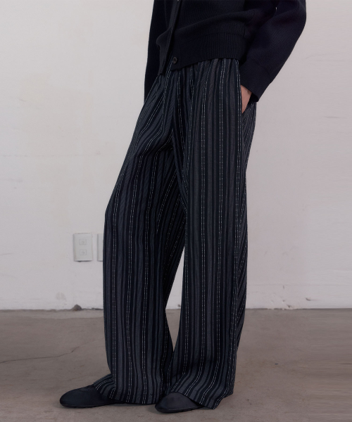 Stripe Banding Pants (Black)