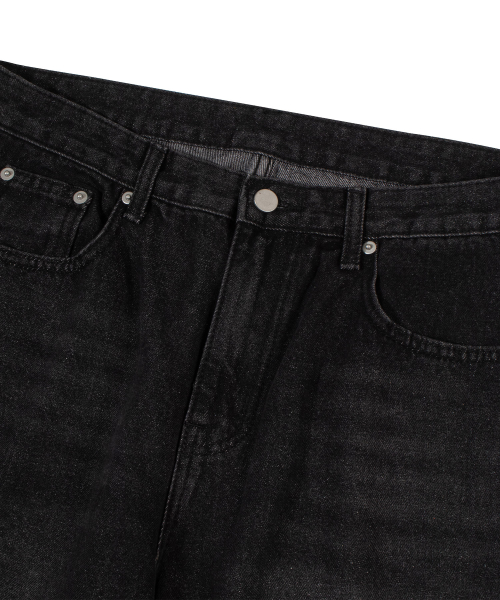 WASHED DENIM PANTS_BLACK