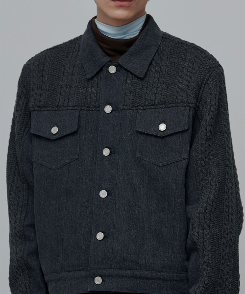Zinnia Mix Jacket-Charcoal(RENEWAL)