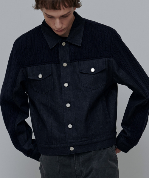 Zinnia Mix Jacket-NAVY(RENEWAL)