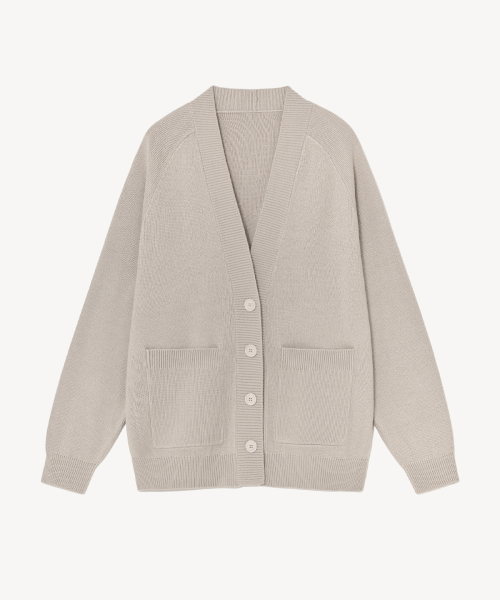 Оверсайз шерстяной кардиган (Light Grey)