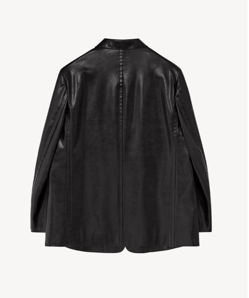 Кожаная куртка оверсайз (black)