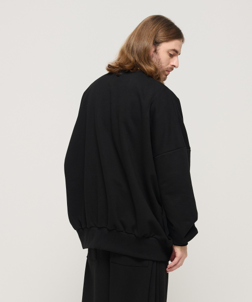 Свитшот реглан с круглым вырезом (Black)