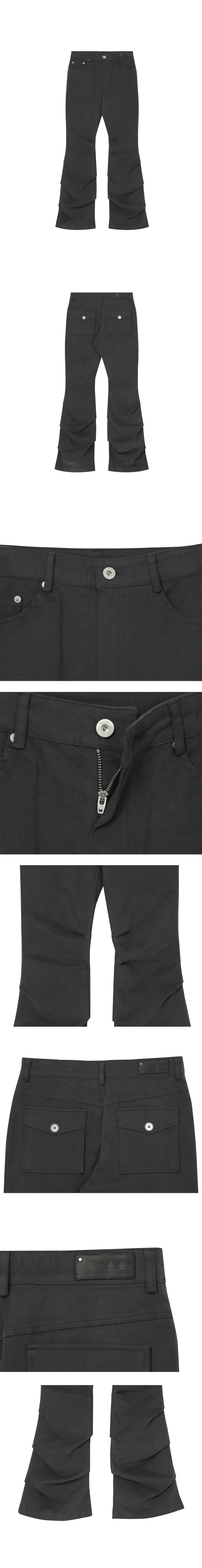 ★ MISEKI SEOUL★ Shirring bootscut pants CHARCOAL MSK24030 MUSINSA | MISEKI SEOUL Shirring bootscut pants CHARCOAL