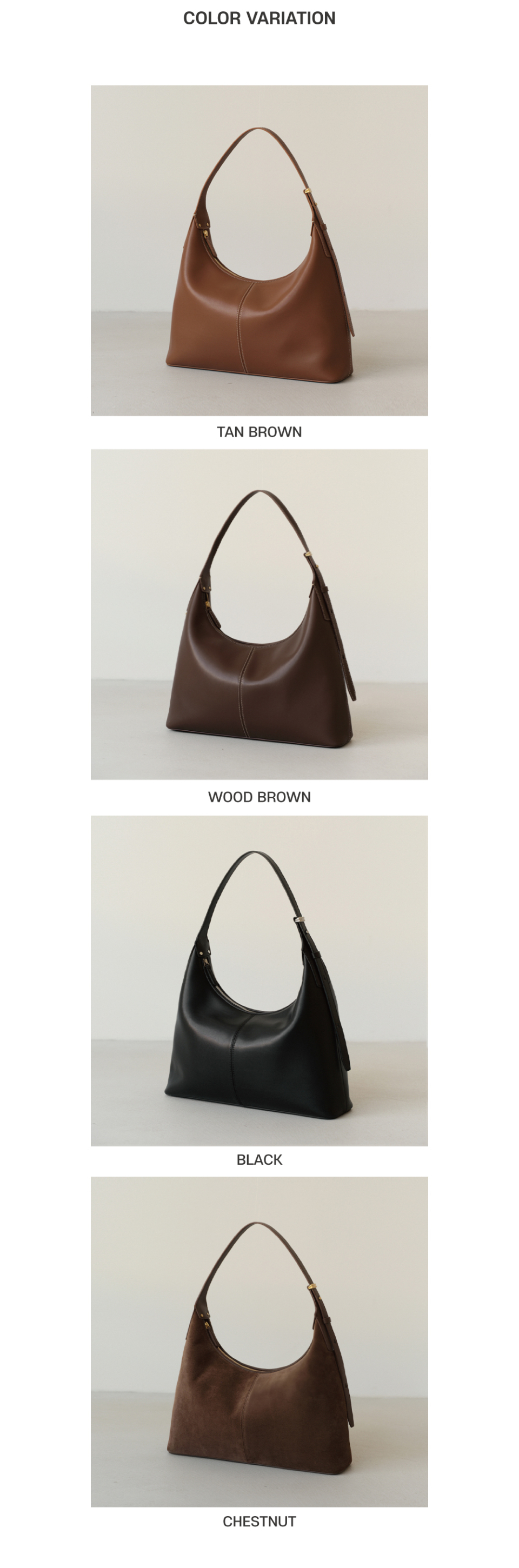 MUSINSA公式 | DEMERIEL Veneta Hobo Bag Medium Black