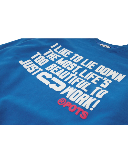 BURN OUT SWEATSHIRT [BLUE]