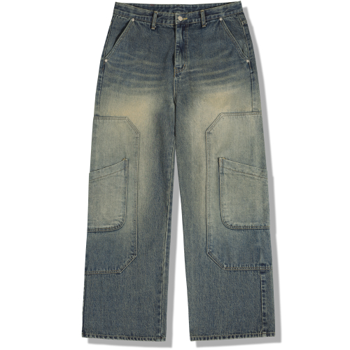 Джинсы карпентер с карманами Washed