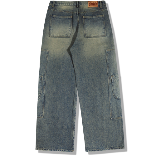 Джинсы карпентер с карманами Washed