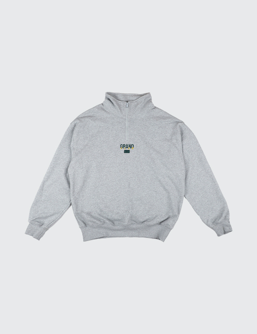 Свитшот GRAND на полумолнии, Grey