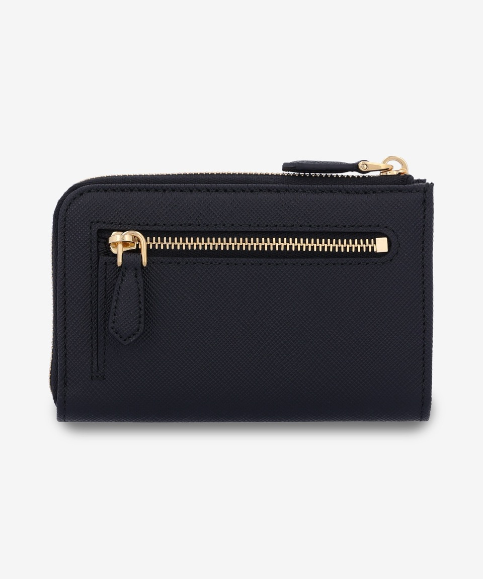 ★PRADA★ Gold Logo Saffiano Wallet Black 1PP122QWAF0002 1PP MUSINSA | PRADA Gold Logo Saffiano Wallet - Black