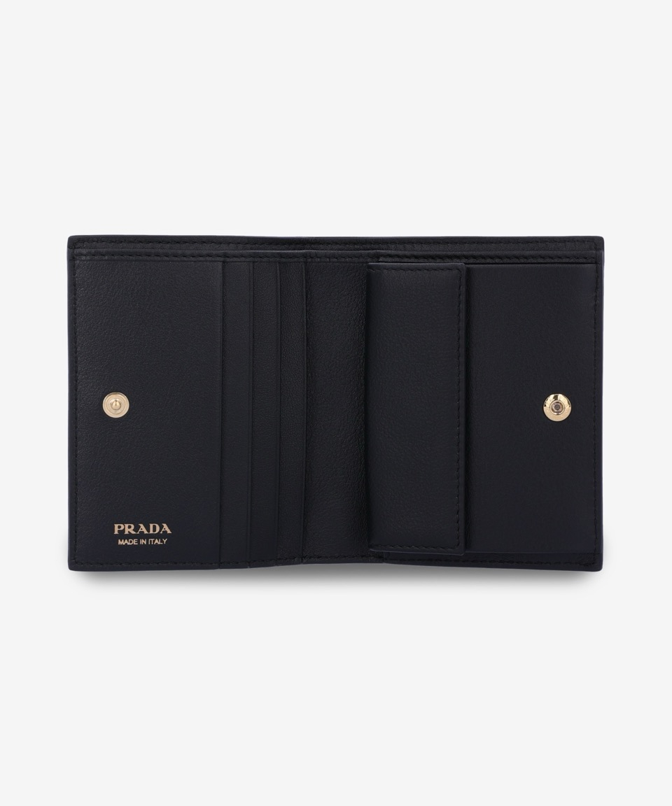 PRADA★ゴールド メタル ロゴ ウォレット 1MV2042CYSF0002 MUSINSA | PRADA Gold Metal Logo Wallet - Black / 1MV2042CYSF0002