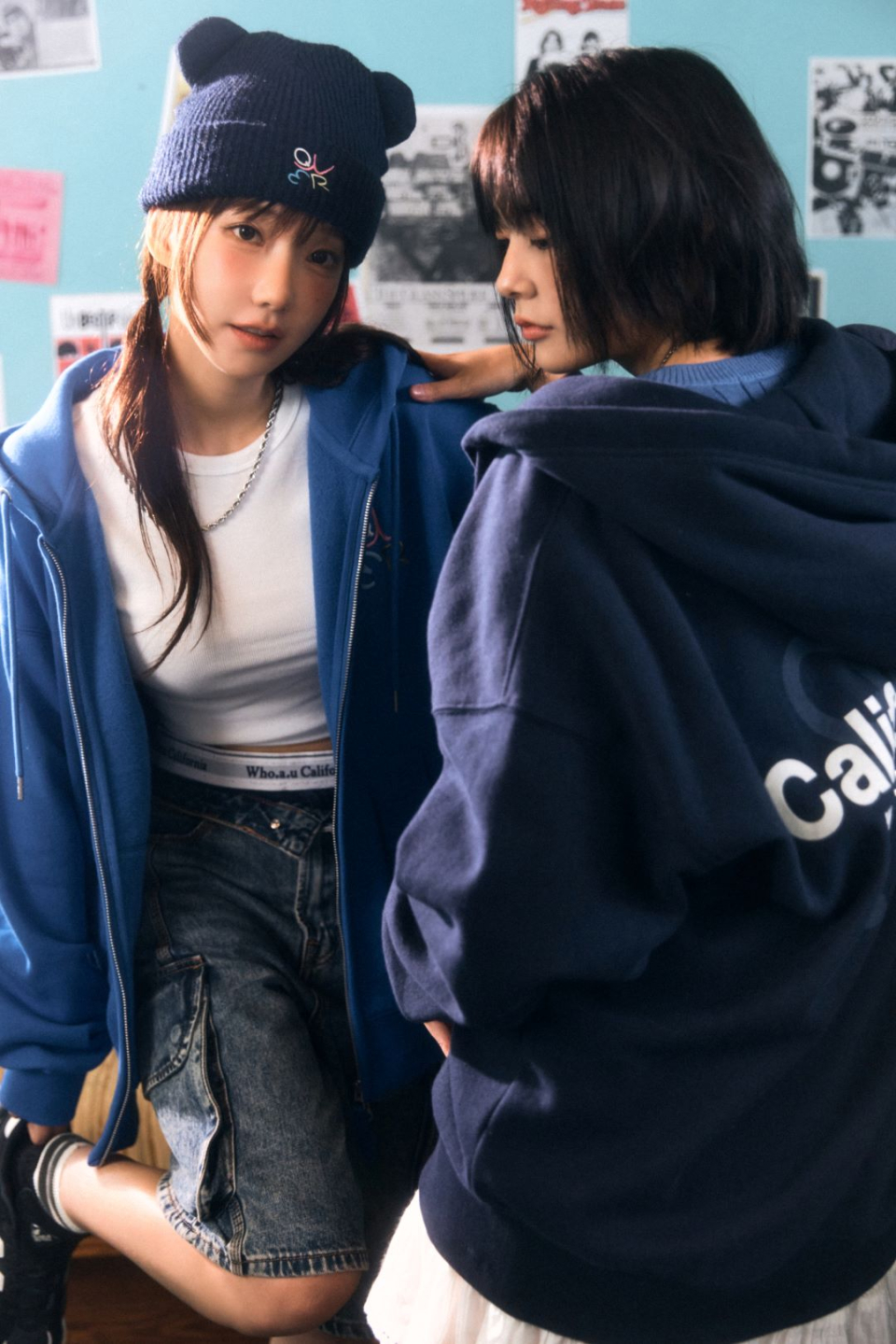 [QWER X WAU] Signature Hood Zip-up / WHMZE4T91U 상세 이미지 6