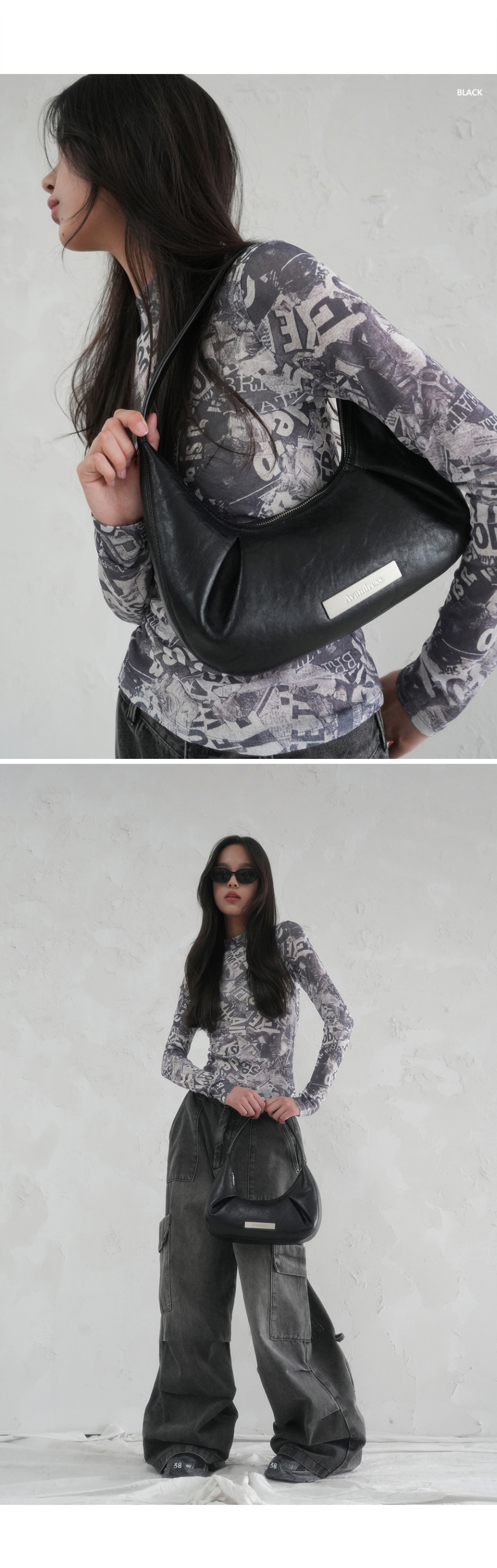 ☆AVANDRESS\t☆ Minihole Curve Shoulder Bag 4COL AD40AC24 MUSINSA | AVANDRESS Mini-hole Curve Shoulder Bag - 4COL