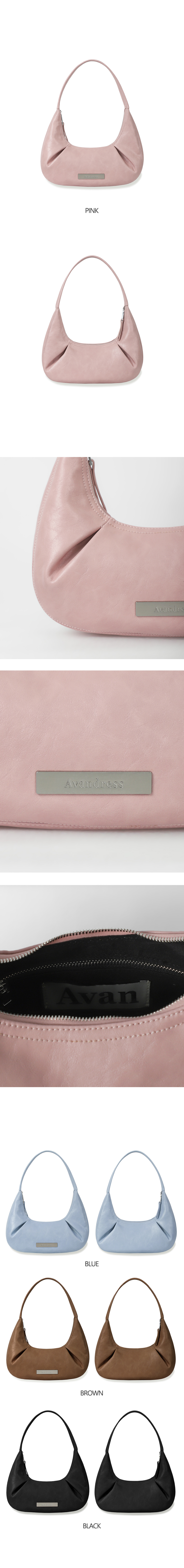 MUSINSA | AVANDRESS Mini-hole Curve Shoulder Bag - 4COL