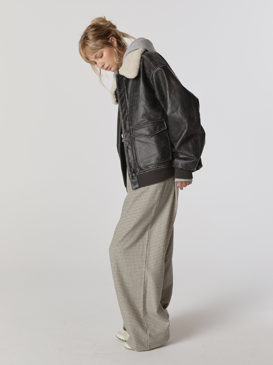 【韓国 GLOWNY】AIR FORCE LEATHER JACKET (WASHED BLACK) MUSINSA | GLOWNY AIR FORCE LEATHER JACKET (WASHED BLACK)