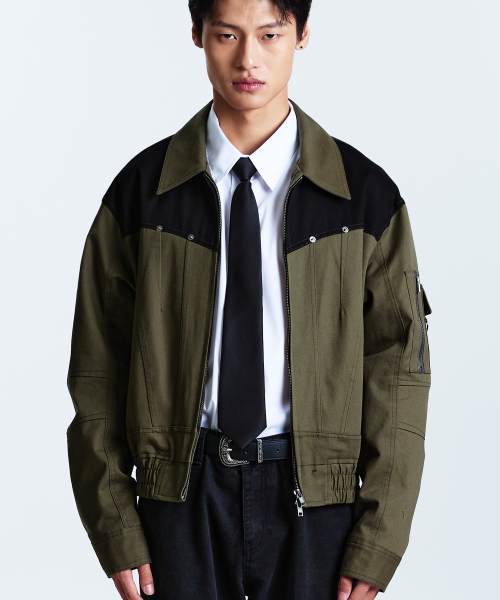 Куртка в стиле вестерн (Khaki/Black)