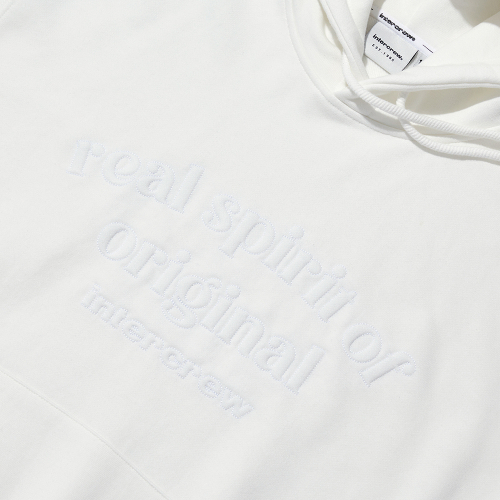 Рельефный пуловер с капюшоном O White ITY3TH01AOH