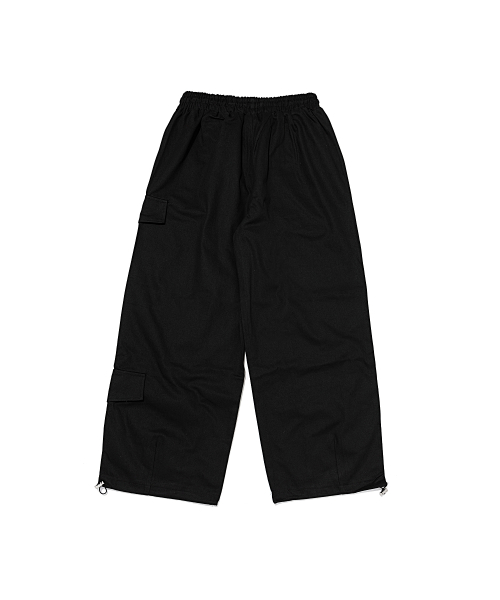 Широкие брюки карго на завязках пигмент (Black)