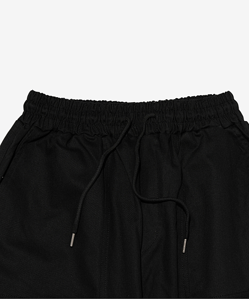 Широкие брюки карго на завязках пигмент (Black)
